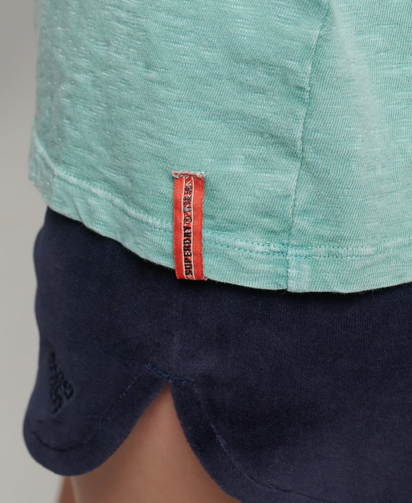 colete vintage surf ranchero em algodão orgânico na cor menta fresca.