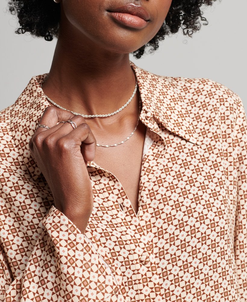 camisa studios seventies com estampa marrom zappa