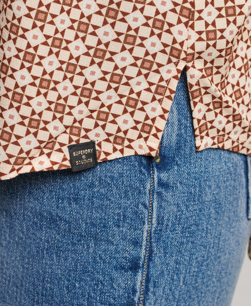 camisa studios seventies com estampa marrom zappa