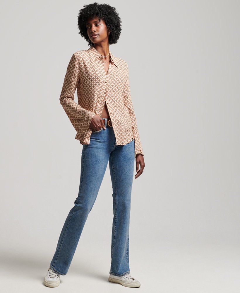 camisa studios seventies com estampa marrom zappa