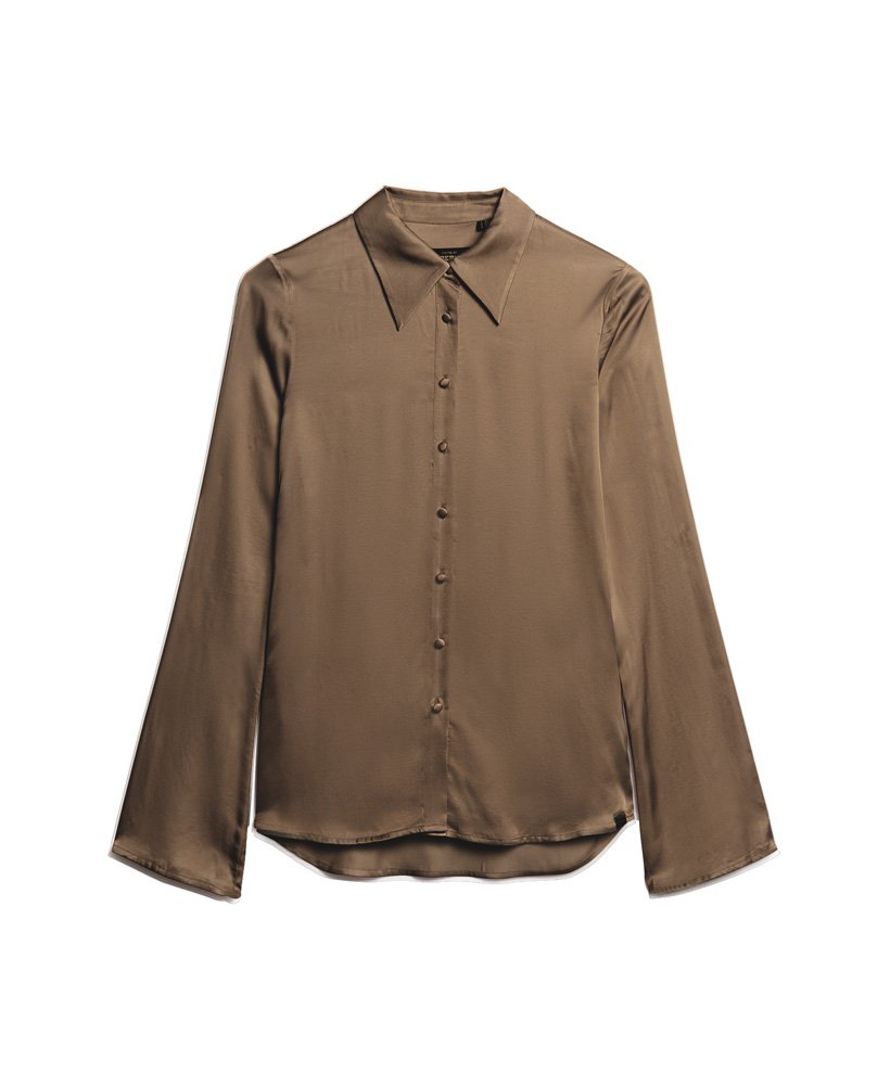 camisa studios satin seventies na cor woodsmoke