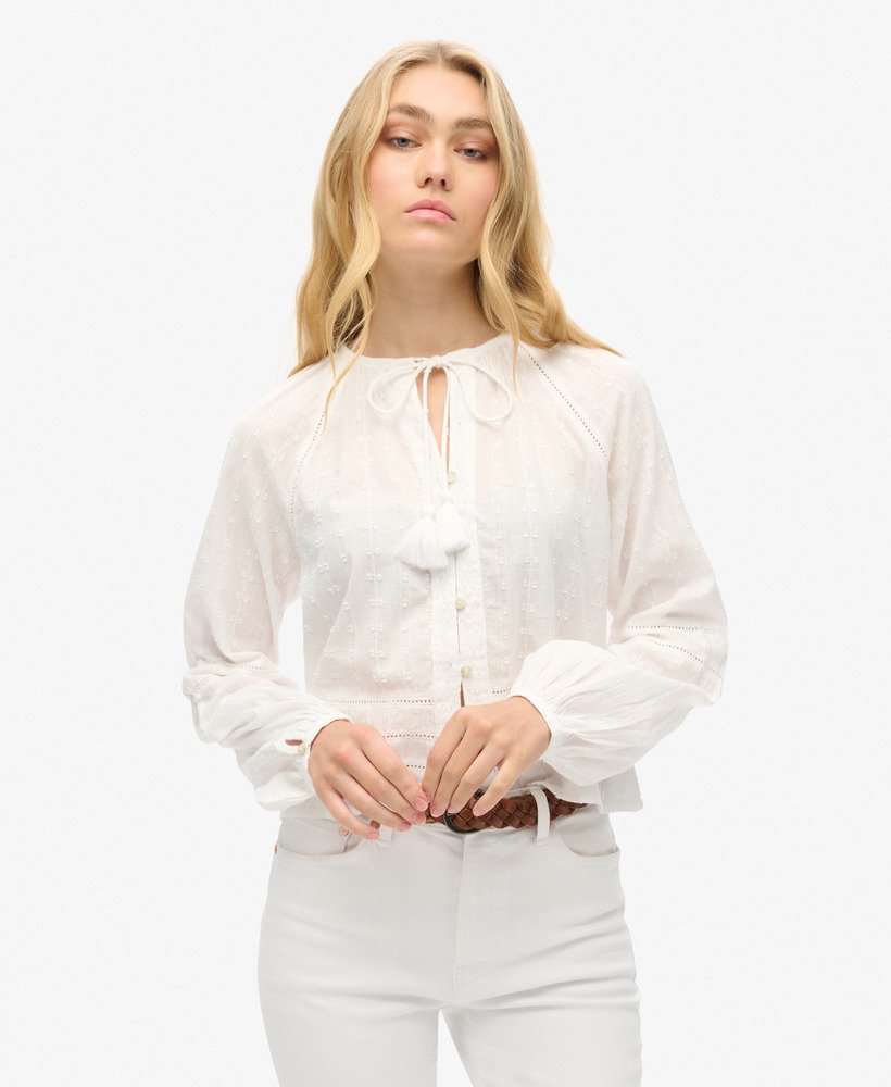 top de praia de algodão na cor off white