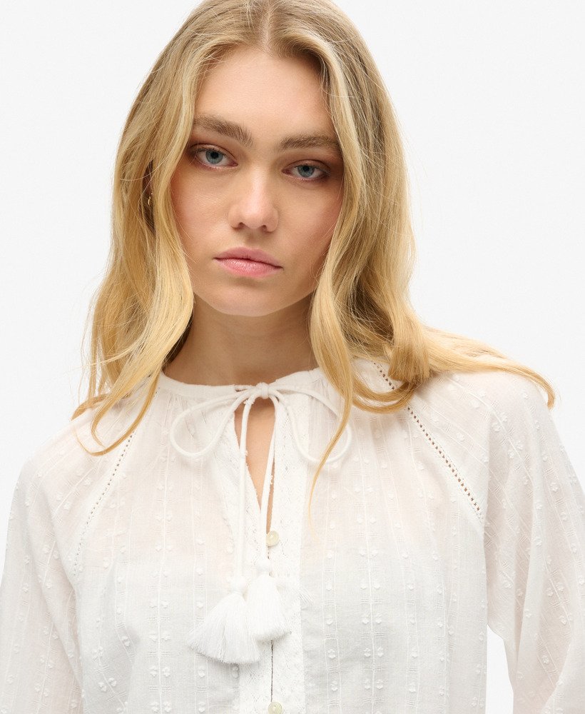 top de praia de algodão na cor off white