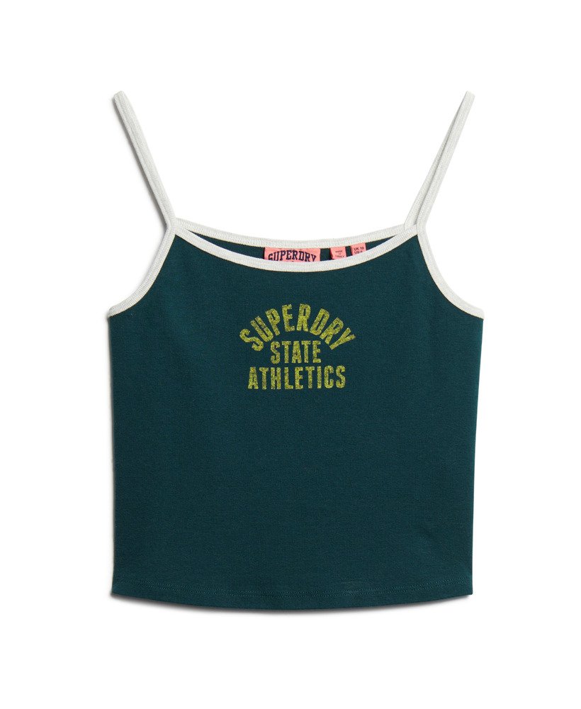 top cropped athletic essentials na cor verde pinho escuro