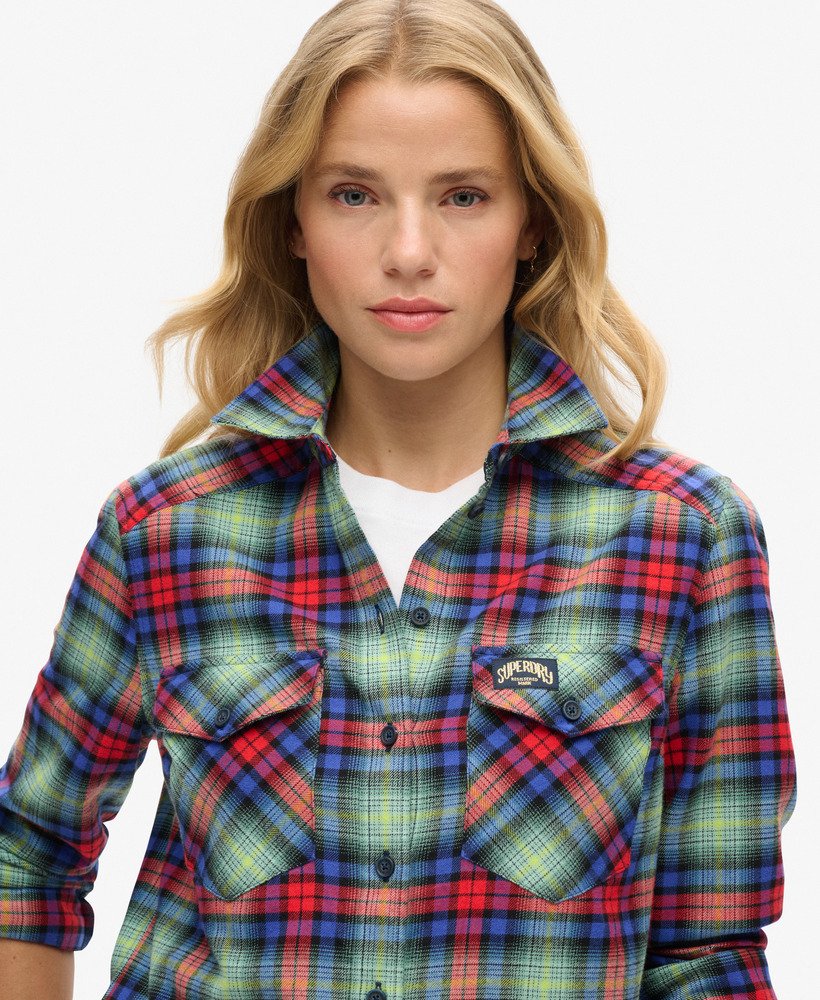 camisa de flanela xadrez lenhador em estampa xadrez arizona