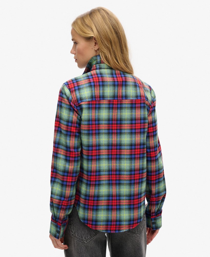 camisa de flanela xadrez lenhador em estampa xadrez arizona