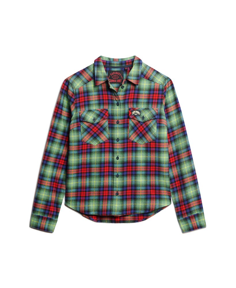 camisa de flanela xadrez lenhador em estampa xadrez arizona