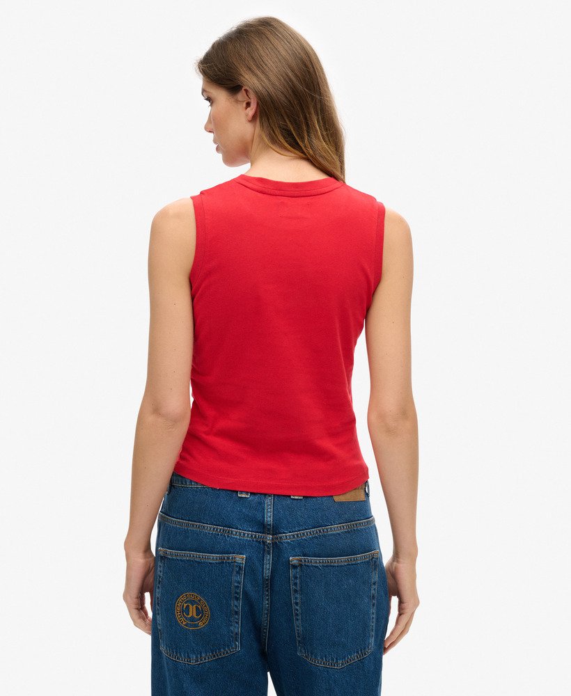 colete tattoo com strass na cor vermelho risco