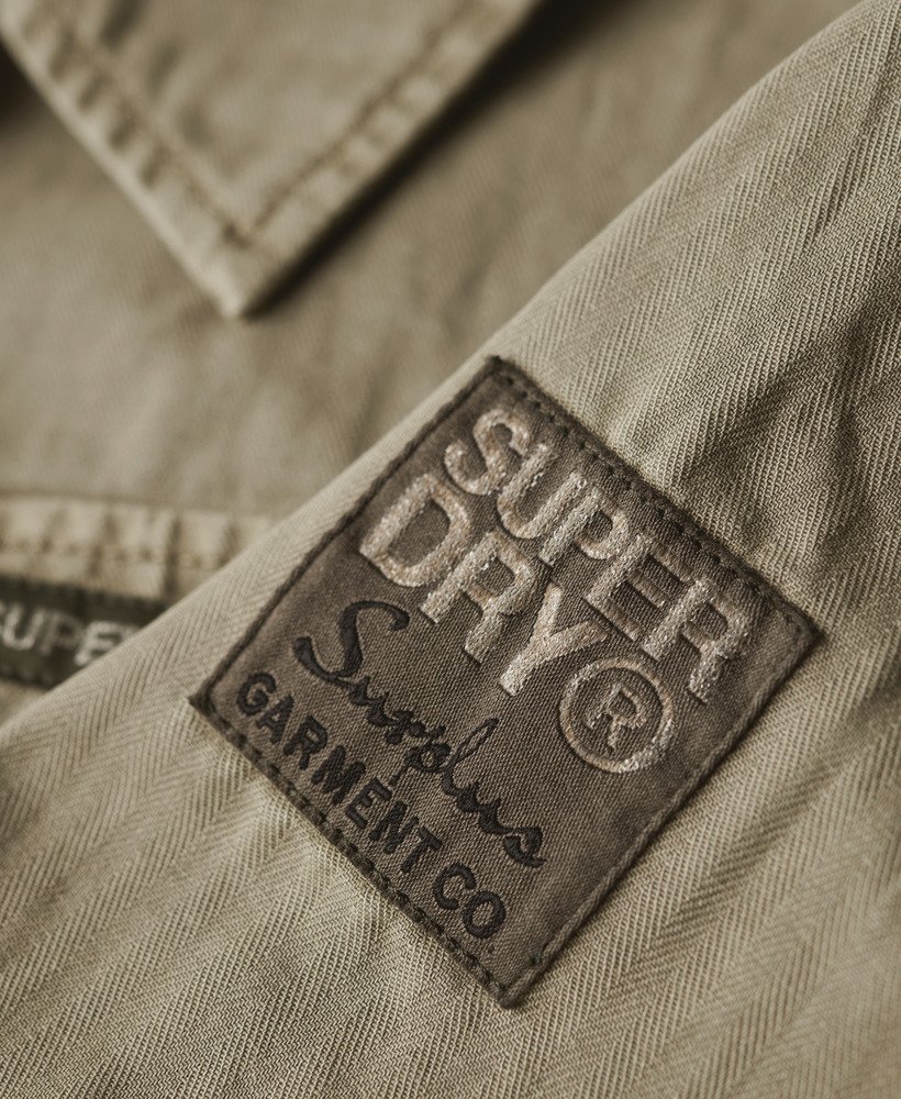 sobretudo militar verde-sálvia escuro