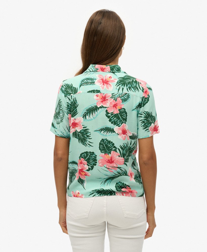 camisa resort de praia em luna rose mint