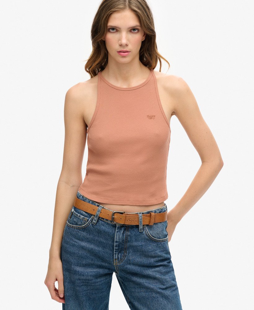 regata essential logo racer na cor marrom mousse mousse