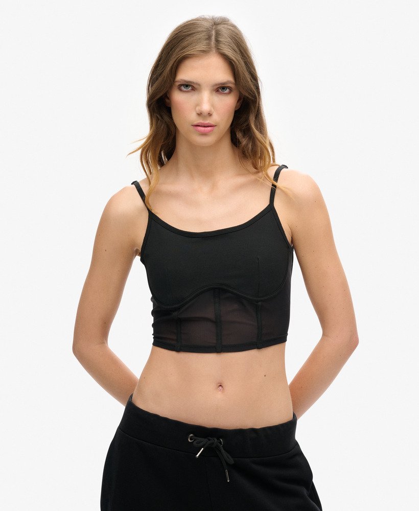 top corset sport tech na cor preta