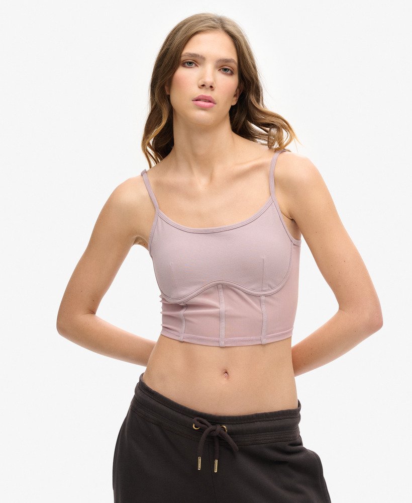 top corset sport tech na cor roxa quail