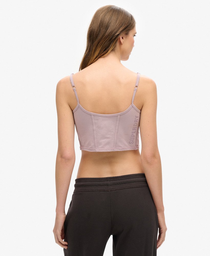 top corset sport tech na cor roxa quail