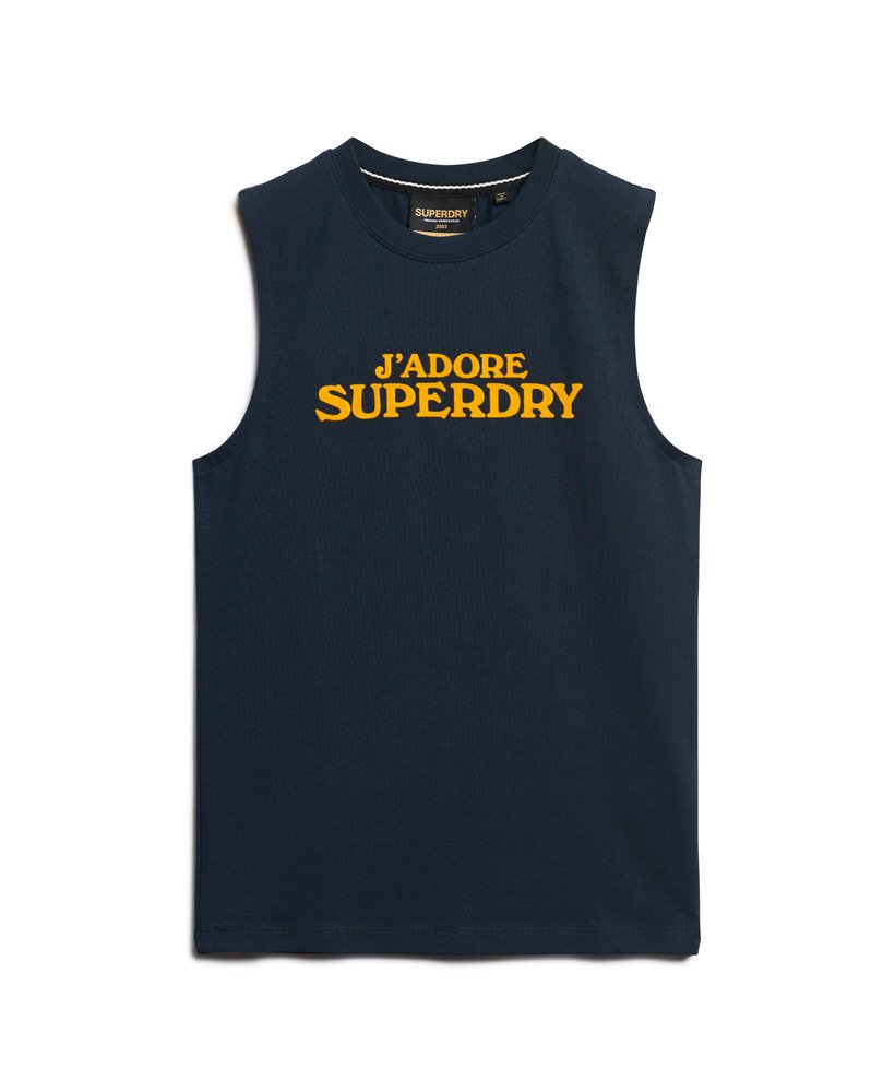 regata esportiva sport luxe graphic fitted na cor azul marinho eclipse.