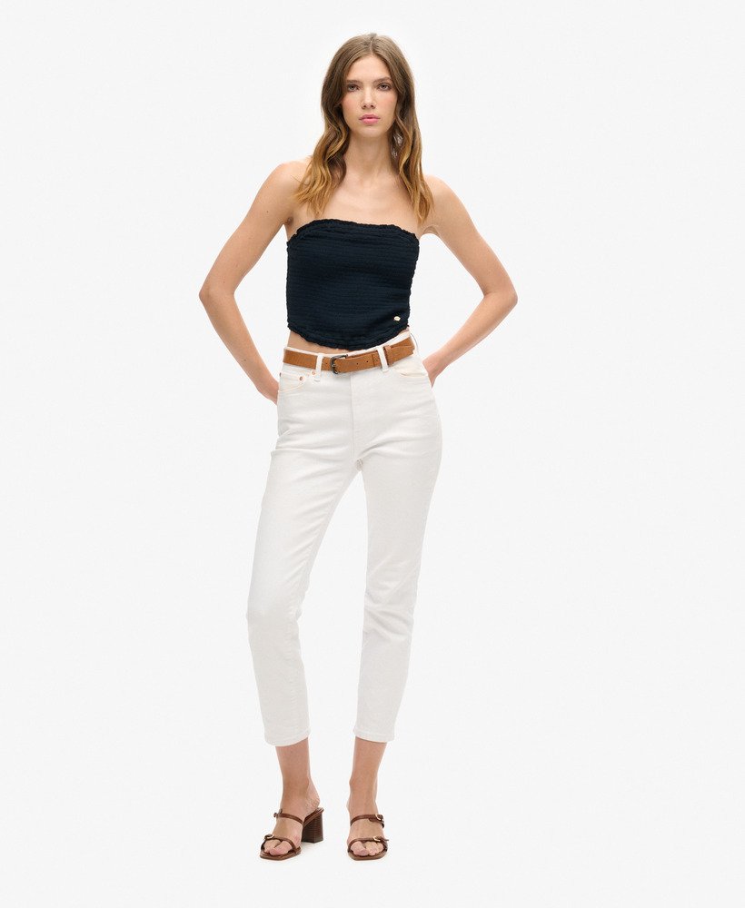 top bandeau com franzido na cor azul marinho eclipse.