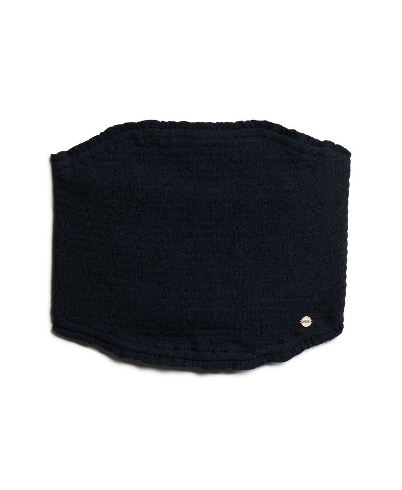 top bandeau com franzido na cor azul marinho eclipse.