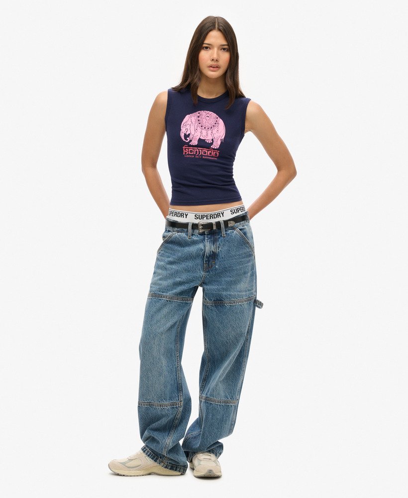 regata superdry x komodo hathi slim na cor azul marinho intenso.
