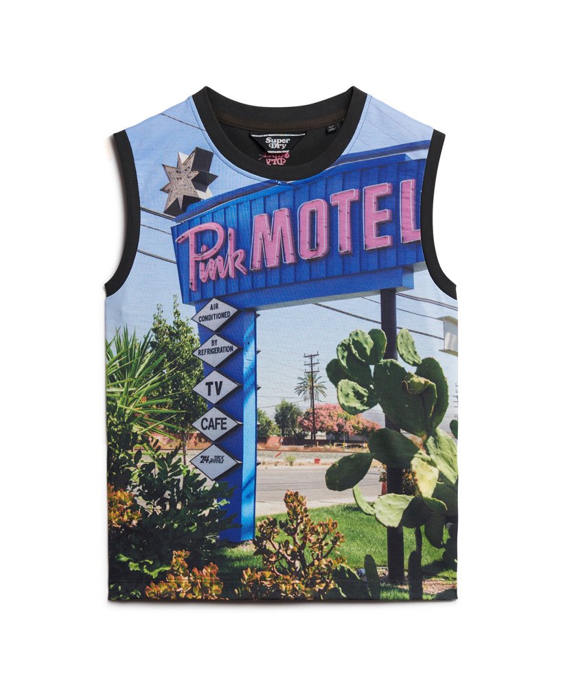regata com estampa sublimada em rosa morel aop