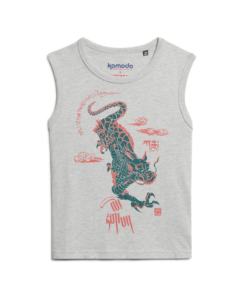 regata slim superdry x komodo kailash dragon na cor cinza mesclado.