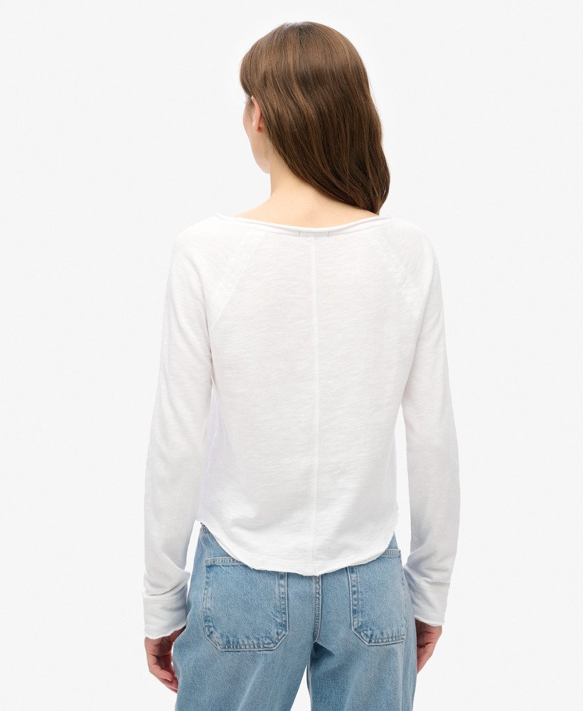 blusa de manga comprida em tecido felpudo francês na cor Óptica