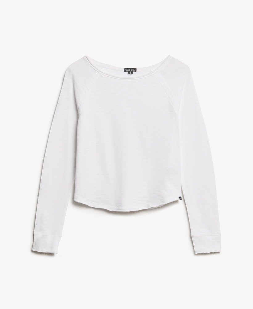 blusa de manga comprida em tecido felpudo francês na cor Óptica
