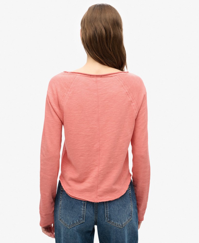 blusa de manga comprida em tecido felpudo francês na cor rosa malva.