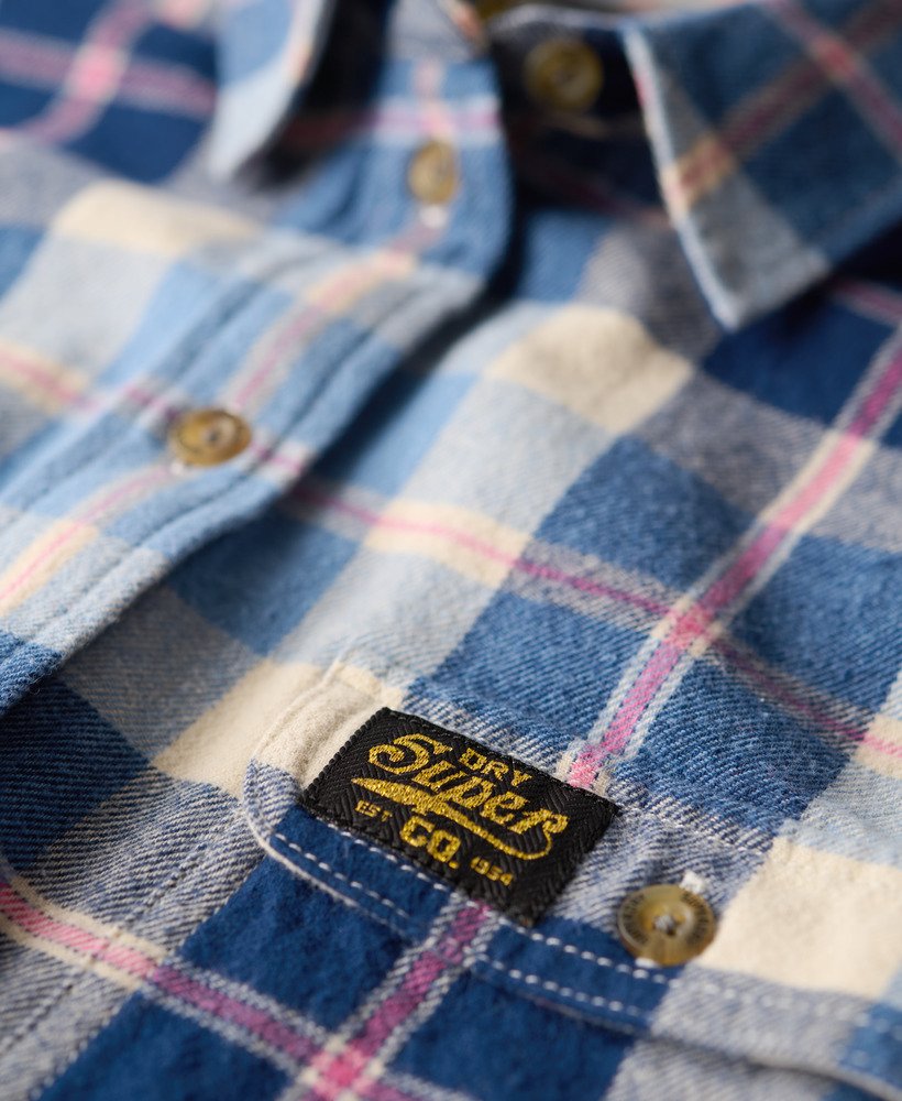 camisa de flanela xadrez lenhador em xadrez azul clássico