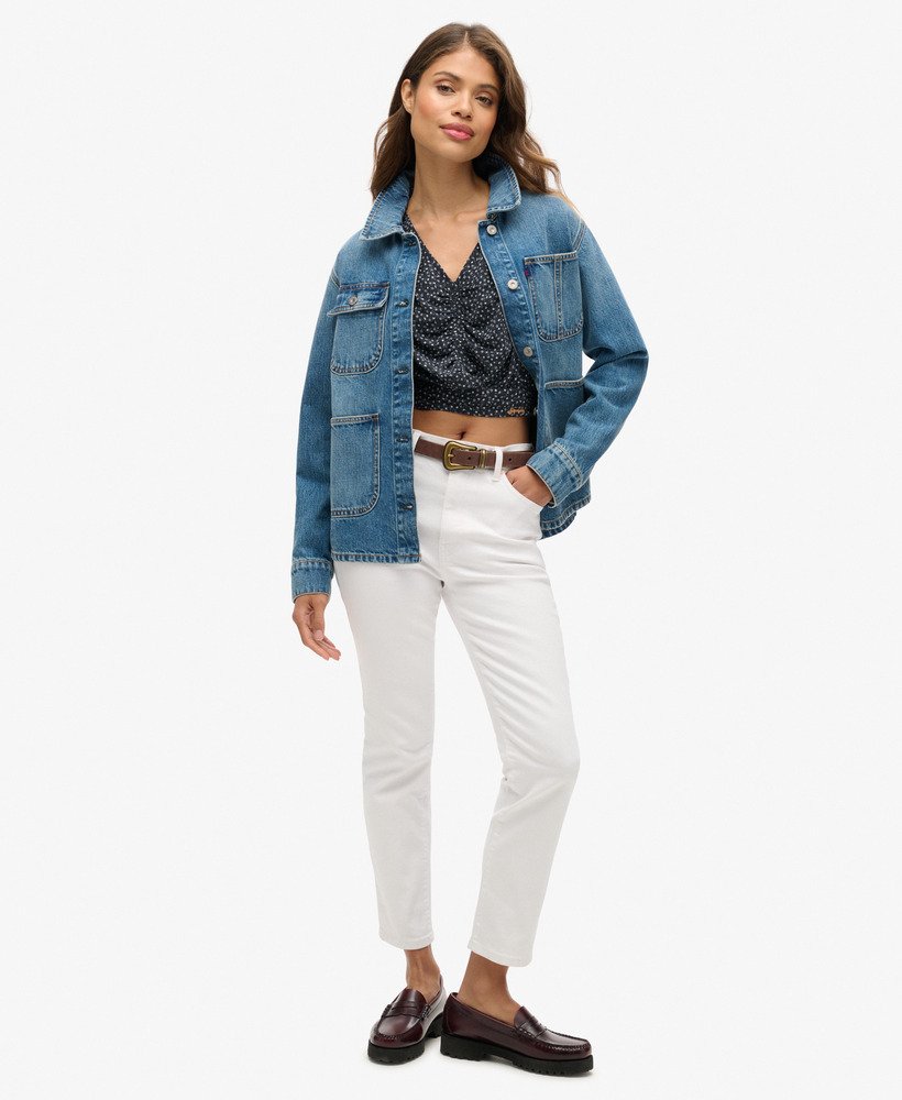 blusa vintage com amarração frontal em estampa floral miúda azul marinho