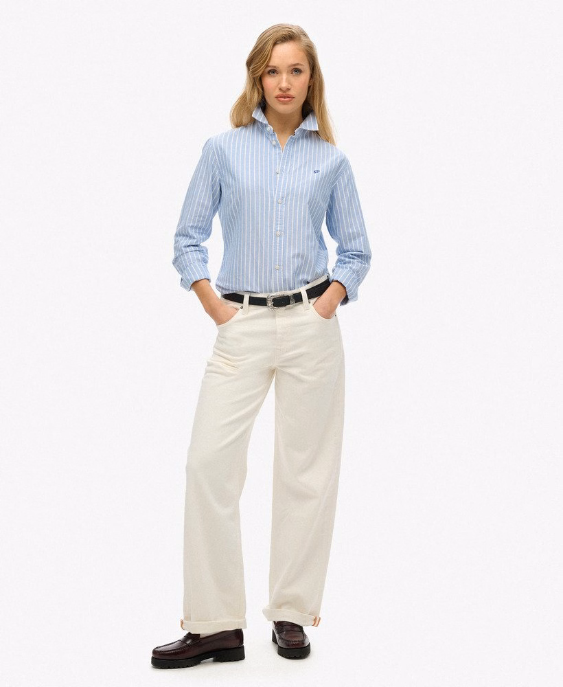 Camisa Oxford Slim de Manga Comprida
