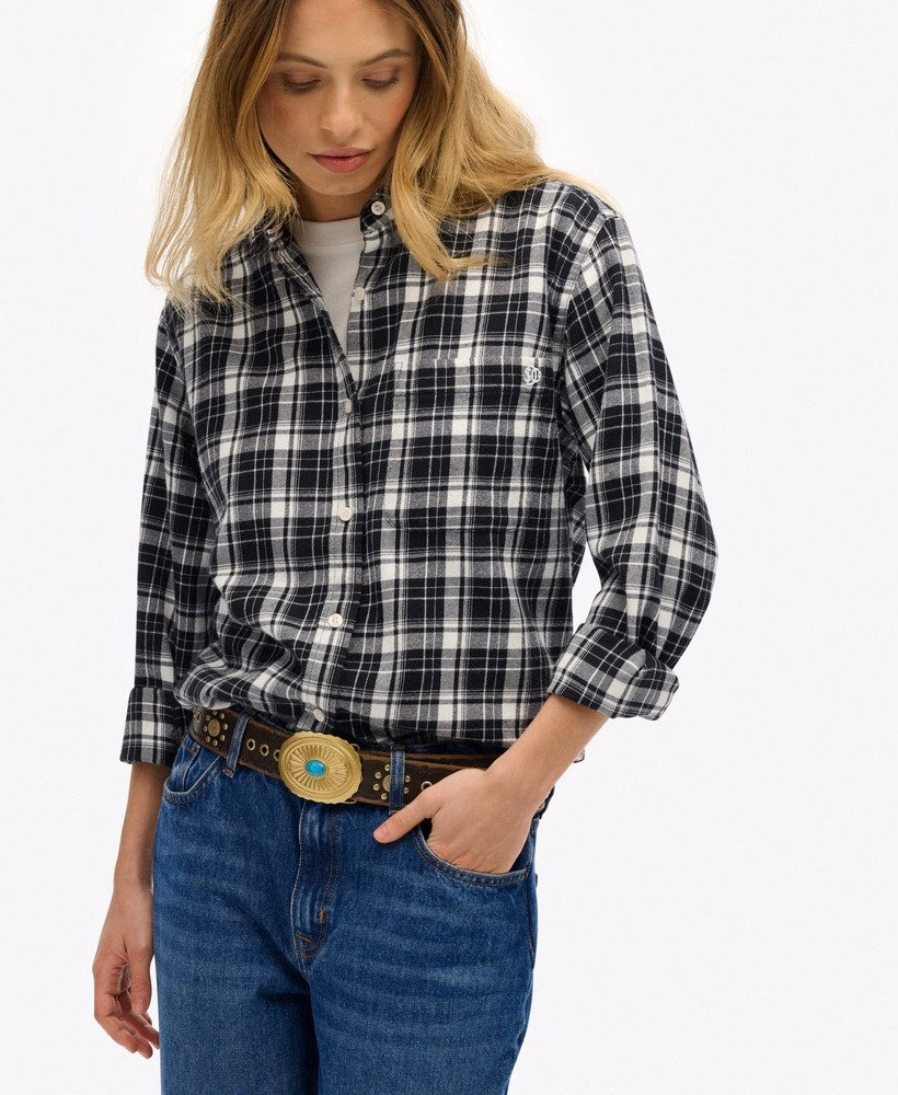 Camisa Boyfriend de Flanela Xadrez