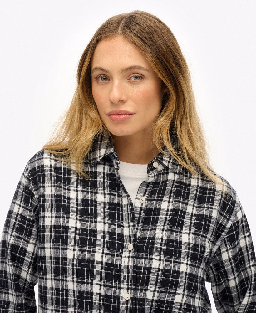 Camisa Boyfriend de Flanela Xadrez