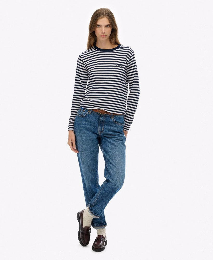 Blusa de manga comprida Essential Logo Stripe