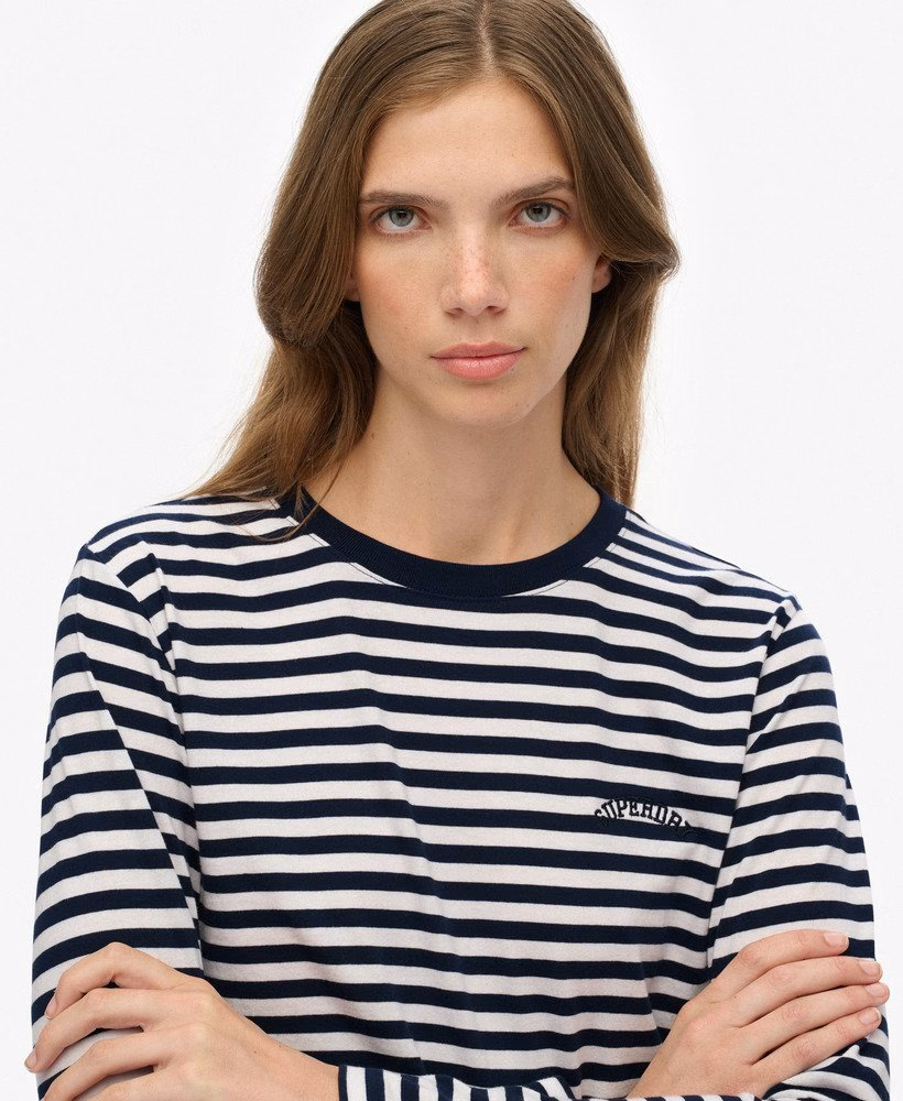 Blusa de manga comprida Essential Logo Stripe
