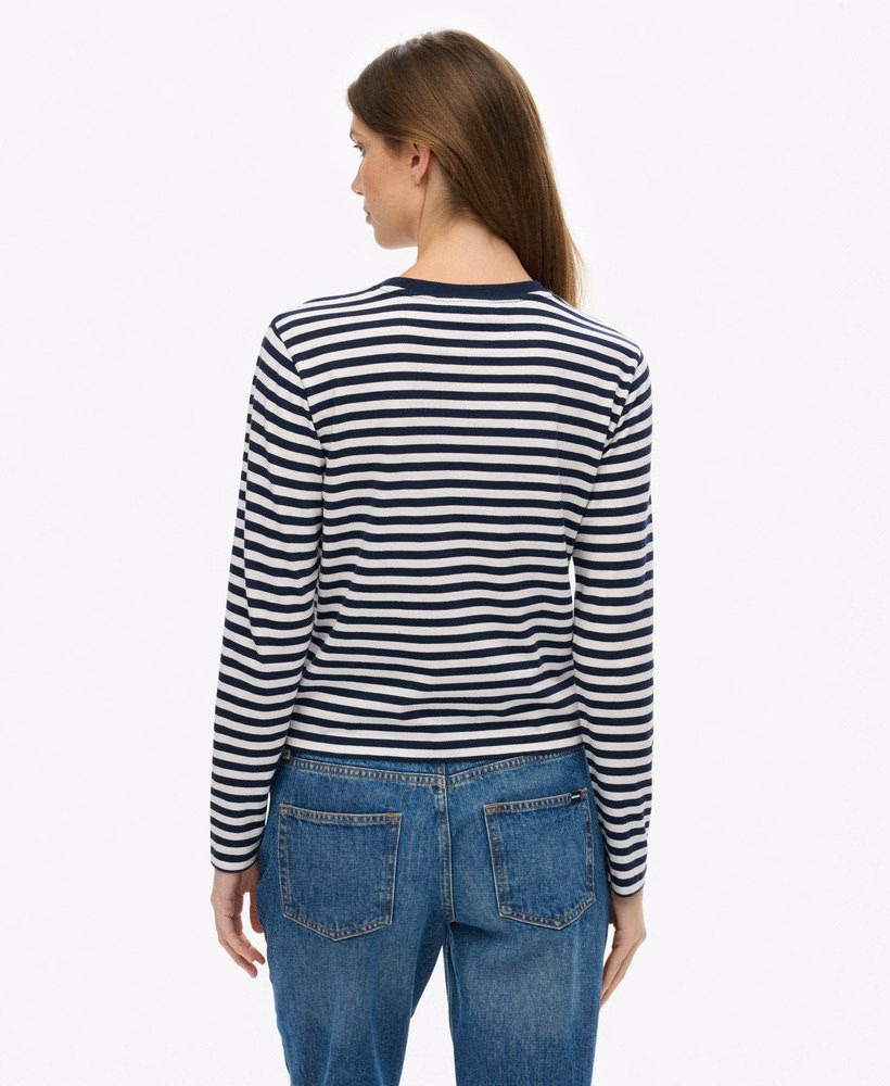 Blusa de manga comprida Essential Logo Stripe