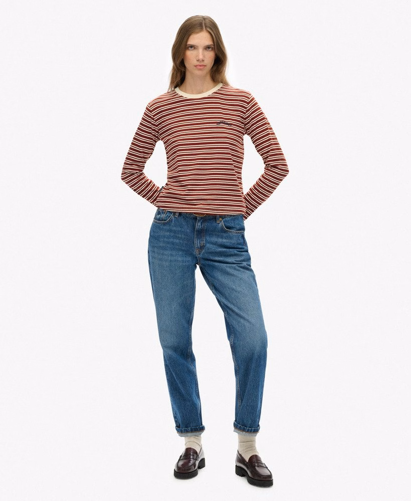 Blusa de manga comprida Essential Logo Stripe