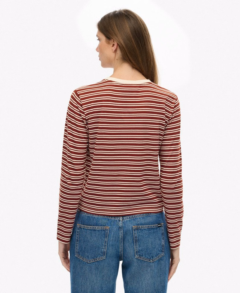 Blusa de manga comprida Essential Logo Stripe