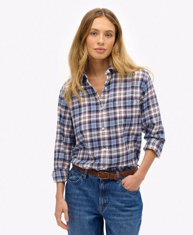 Camisa Boyfriend de Flanela Xadrez