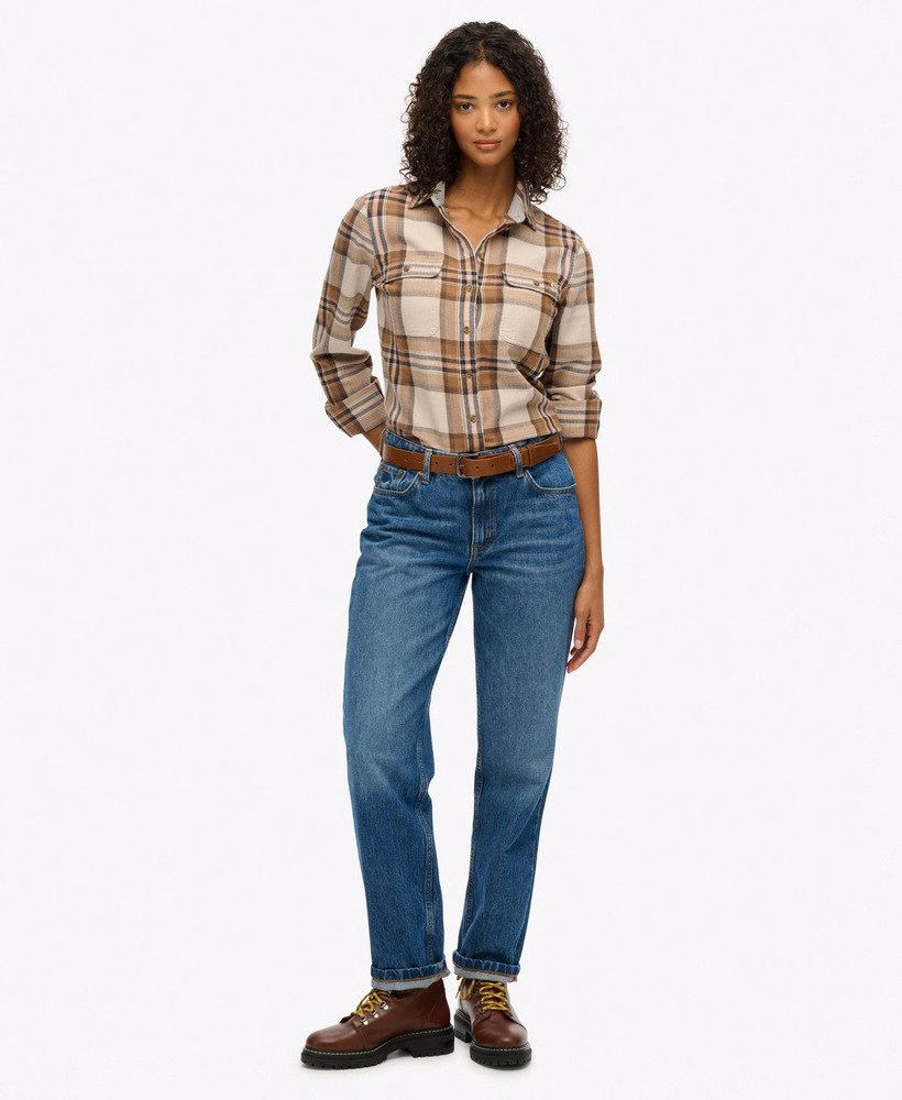 Camisa de flanela xadrez lenhador