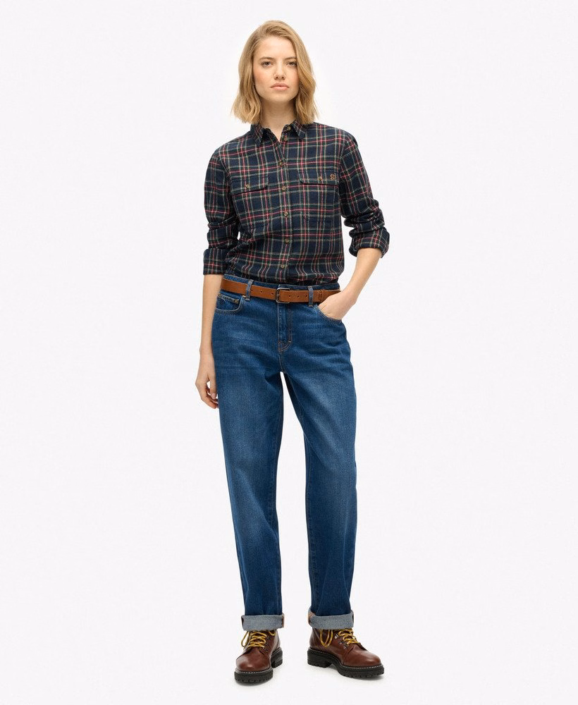 Camisa de flanela xadrez lenhador