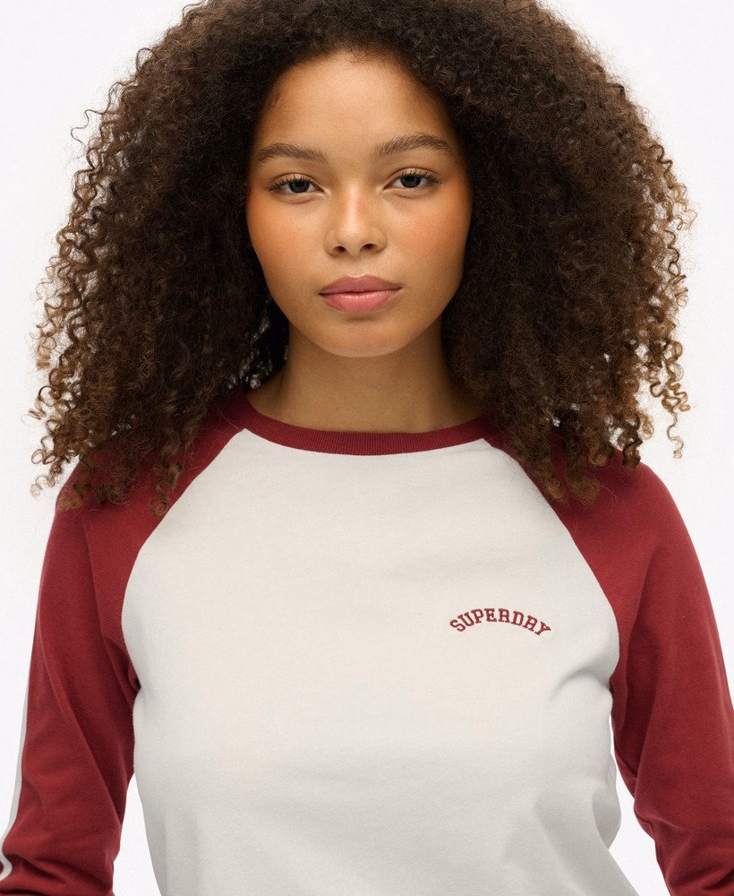 Blusa de manga comprida retrô com logo essencial