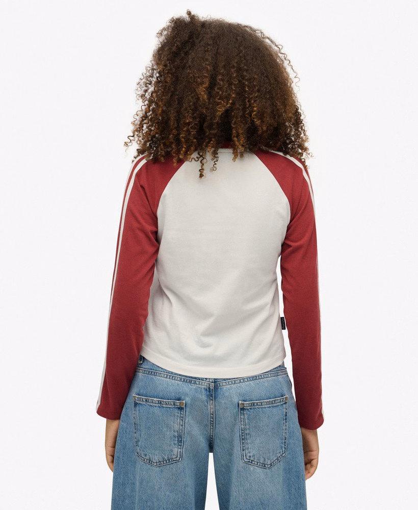 Blusa de manga comprida retrô com logo essencial