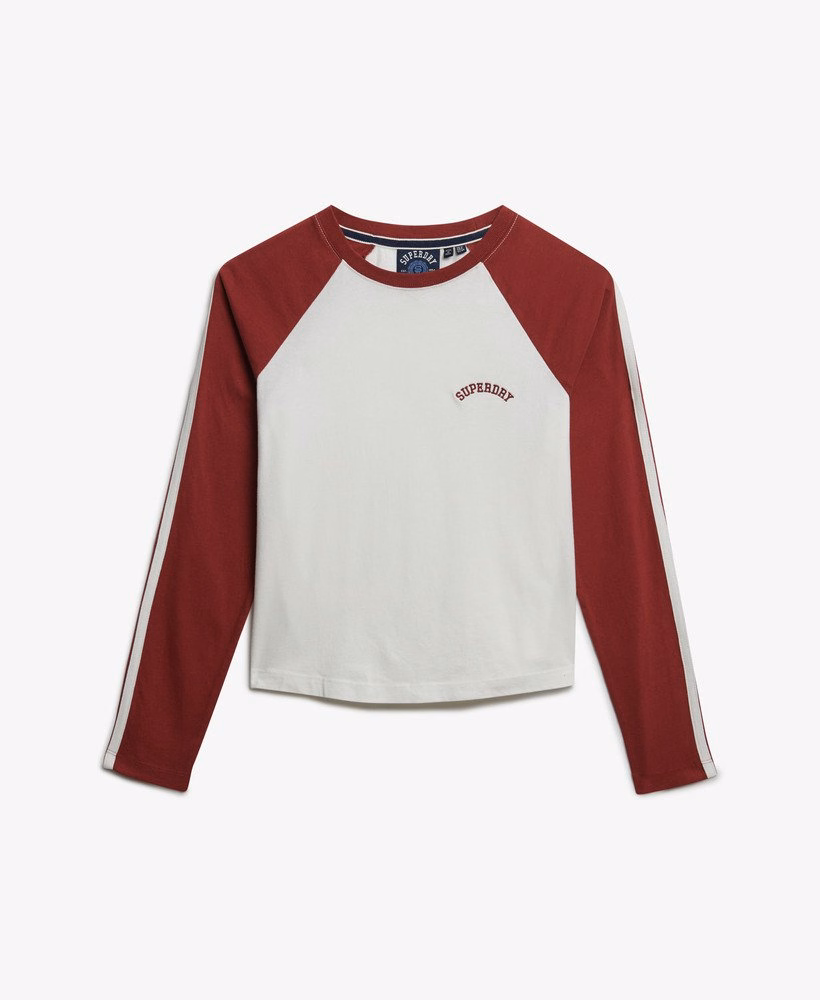 Blusa de manga comprida retrô com logo essencial