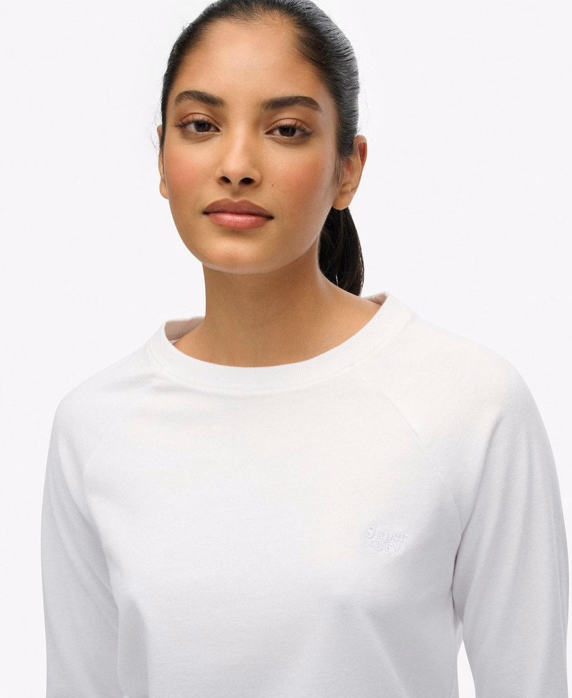 Blusa de manga comprida com logo essencial