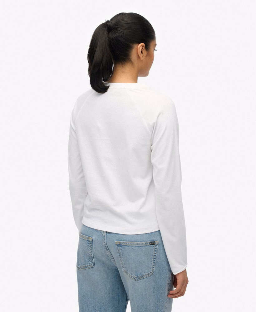 Blusa de manga comprida com logo essencial