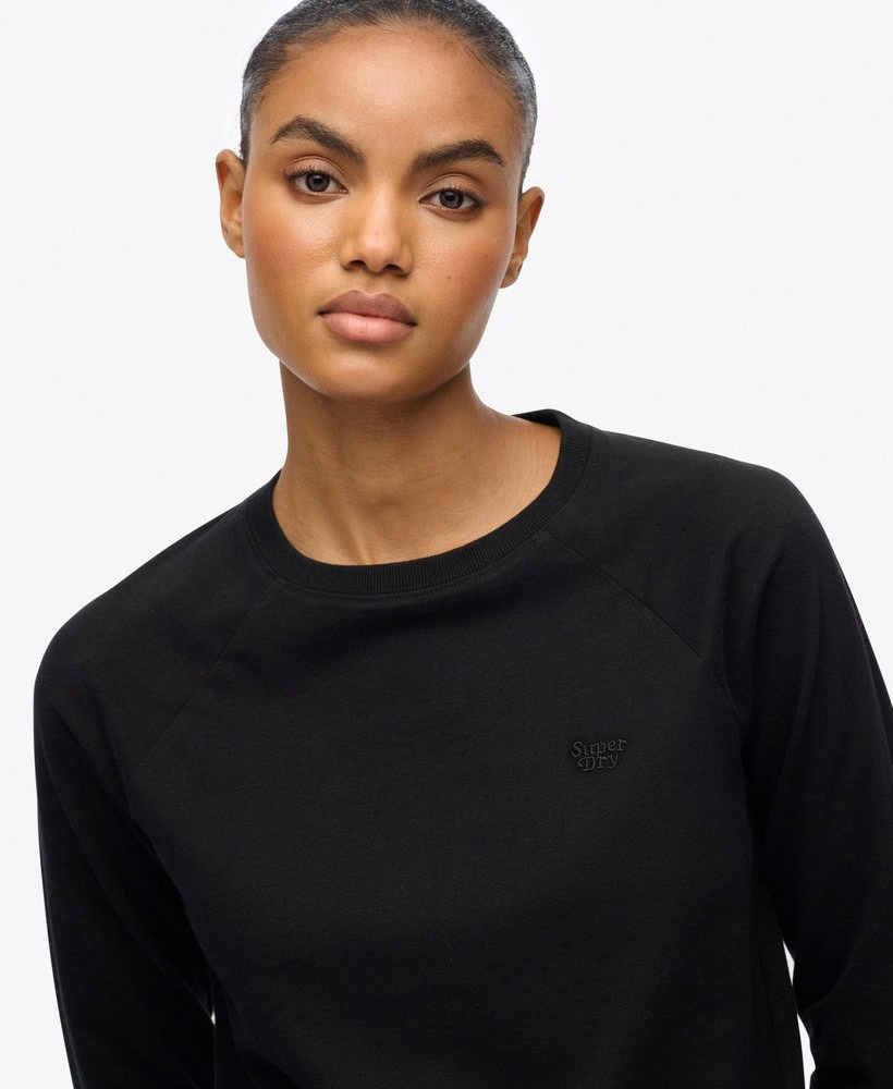 Blusa de manga comprida com logo essencial