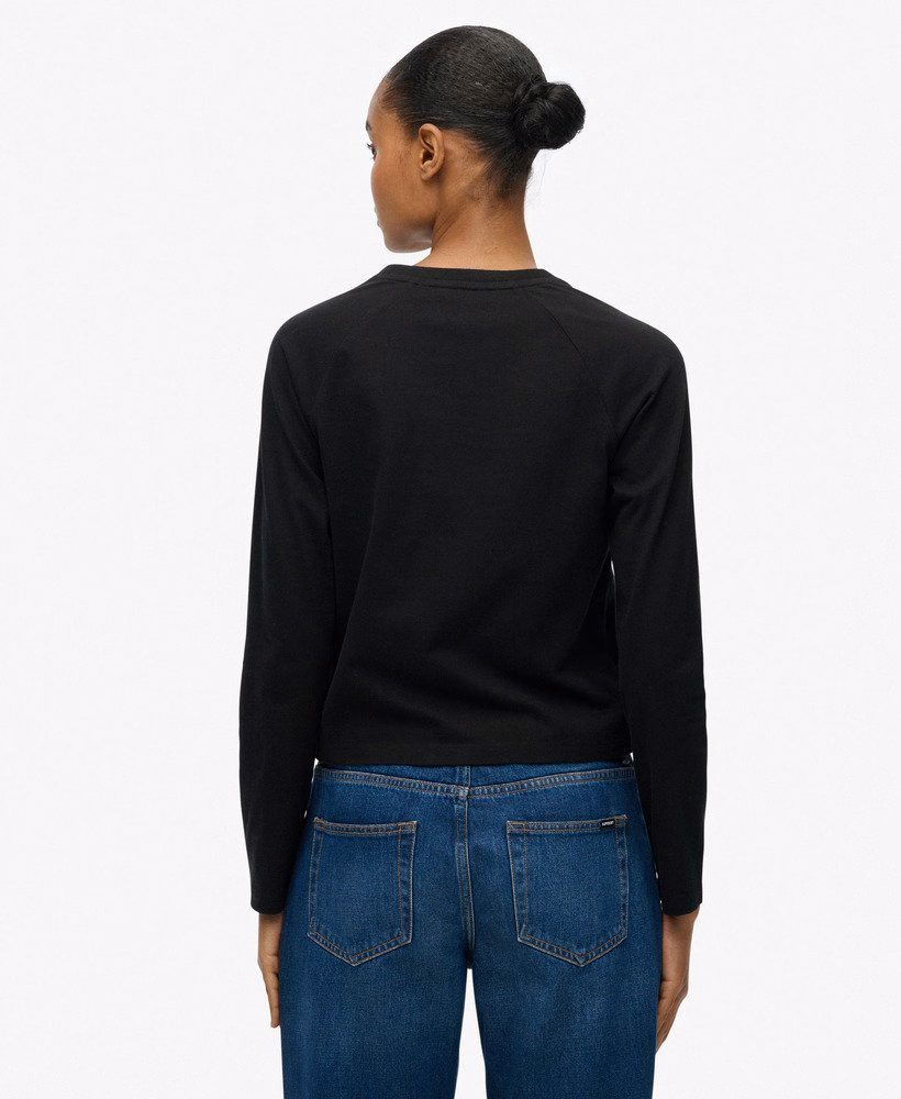 Blusa de manga comprida com logo essencial