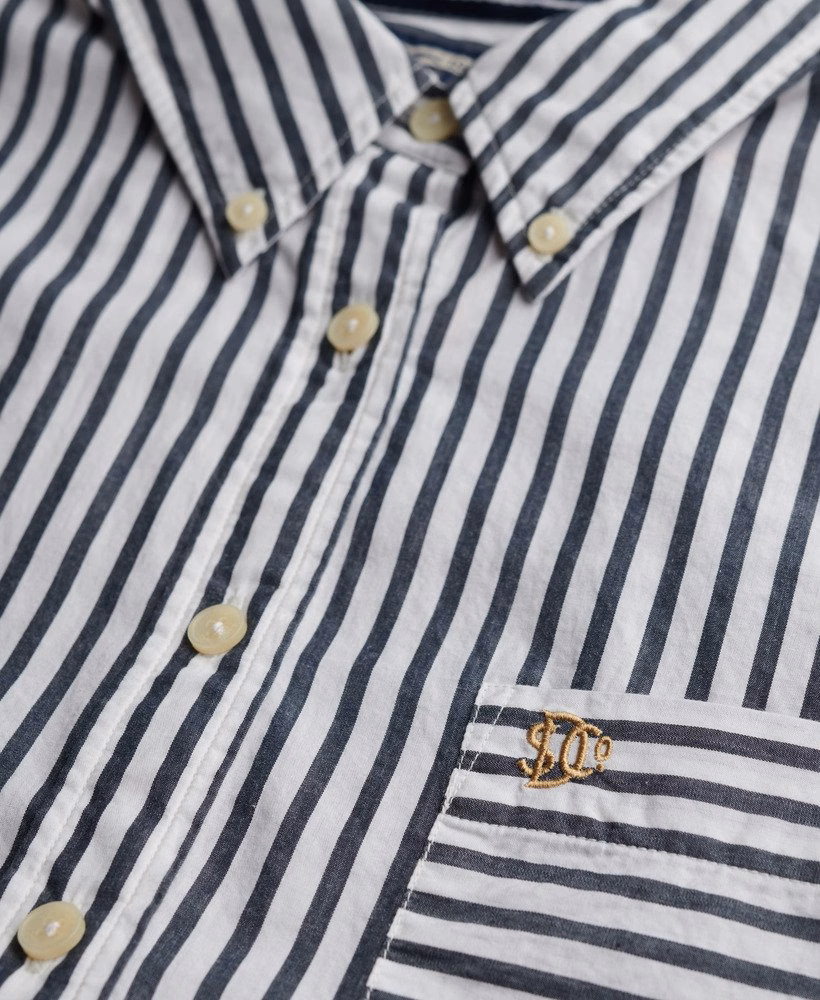Camisa de manga comprida estilo popeline com modelagem relaxada