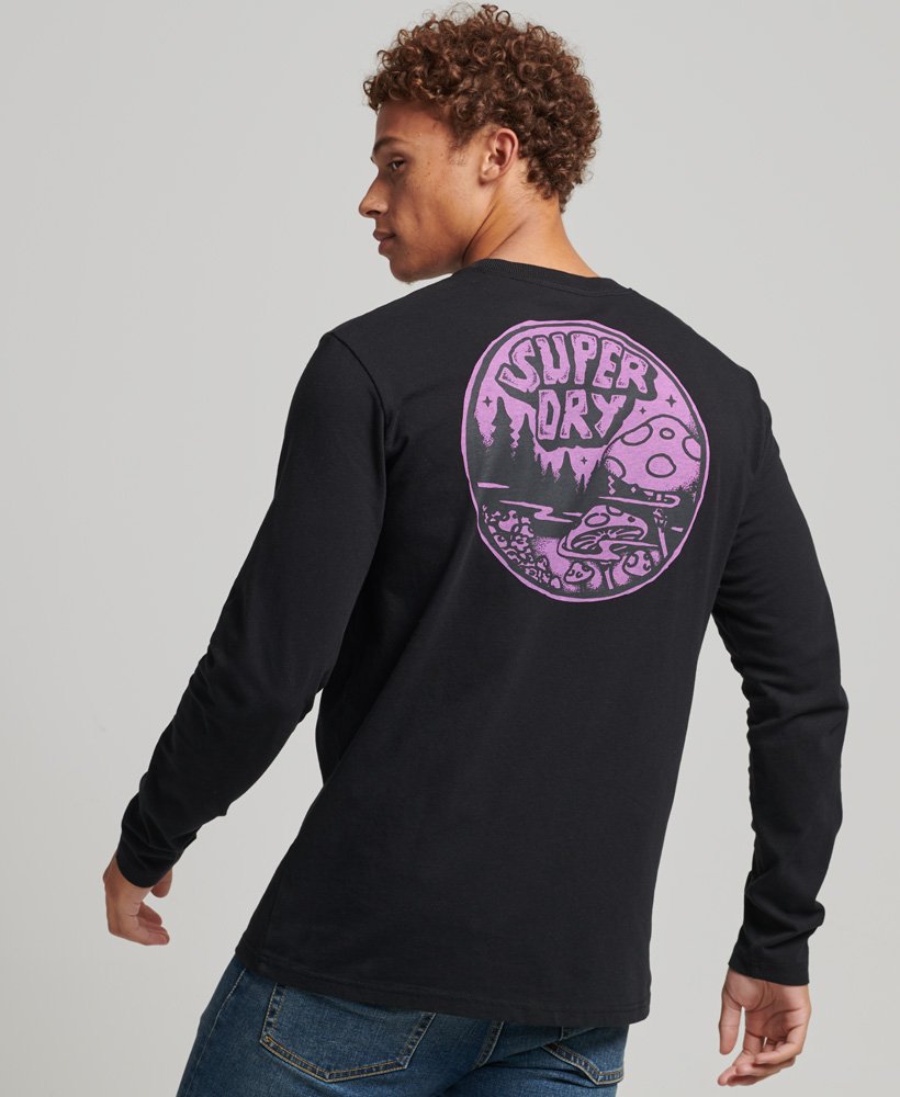 blusa de manga comprida into the woods na cor preto jato