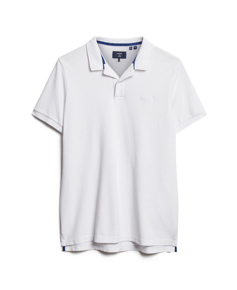 camisa polo clássica em piqué na cor optic.